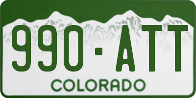 CO license plate 990ATT