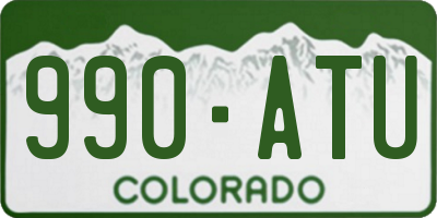 CO license plate 990ATU