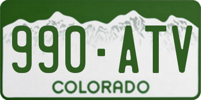 CO license plate 990ATV