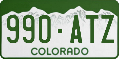 CO license plate 990ATZ