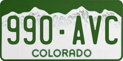 CO license plate 990AVC