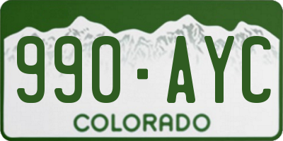 CO license plate 990AYC