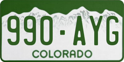 CO license plate 990AYG
