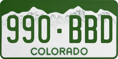 CO license plate 990BBD