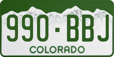 CO license plate 990BBJ