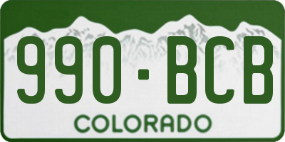 CO license plate 990BCB