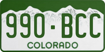 CO license plate 990BCC
