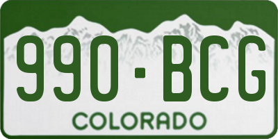 CO license plate 990BCG