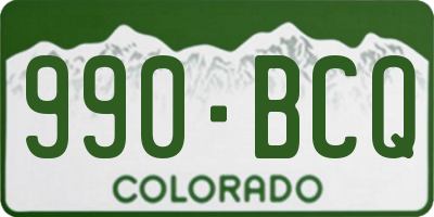 CO license plate 990BCQ