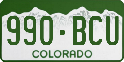 CO license plate 990BCU