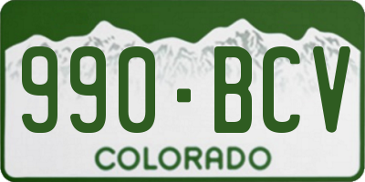 CO license plate 990BCV