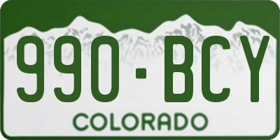 CO license plate 990BCY