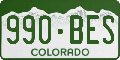 CO license plate 990BES