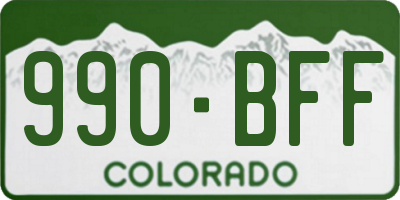 CO license plate 990BFF