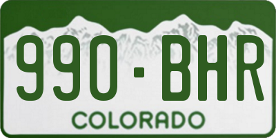 CO license plate 990BHR