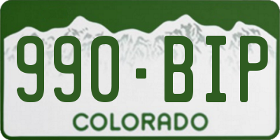 CO license plate 990BIP