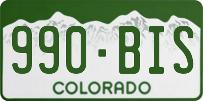 CO license plate 990BIS