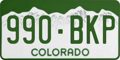 CO license plate 990BKP