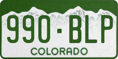CO license plate 990BLP