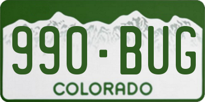 CO license plate 990BUG