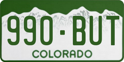 CO license plate 990BUT