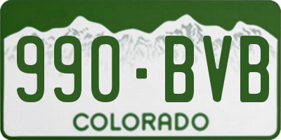 CO license plate 990BVB