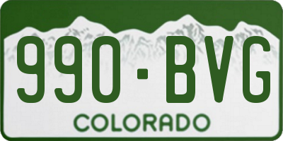 CO license plate 990BVG