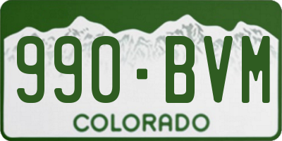 CO license plate 990BVM