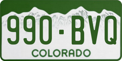 CO license plate 990BVQ