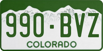 CO license plate 990BVZ