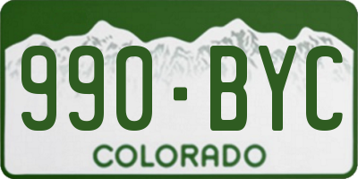 CO license plate 990BYC