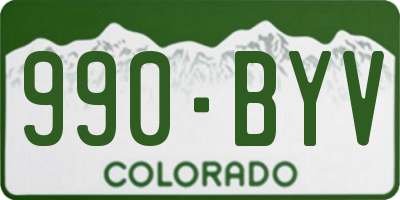 CO license plate 990BYV