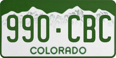CO license plate 990CBC