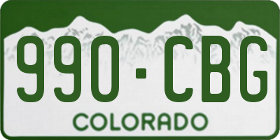 CO license plate 990CBG