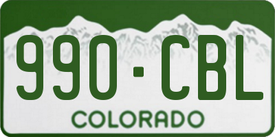 CO license plate 990CBL