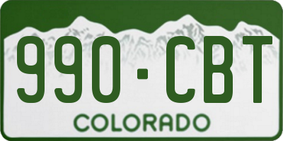 CO license plate 990CBT
