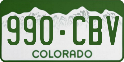 CO license plate 990CBV