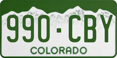 CO license plate 990CBY