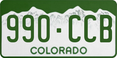 CO license plate 990CCB