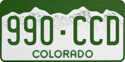 CO license plate 990CCD