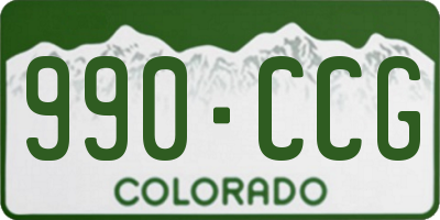CO license plate 990CCG