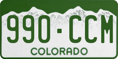 CO license plate 990CCM