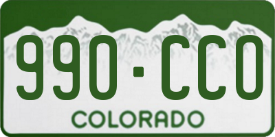CO license plate 990CCO