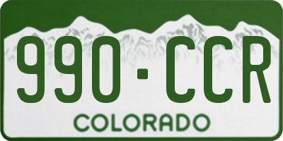 CO license plate 990CCR
