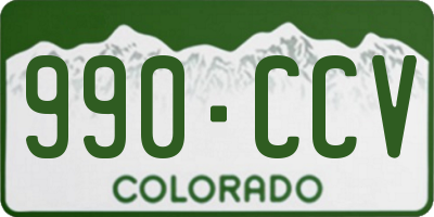 CO license plate 990CCV