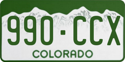 CO license plate 990CCX