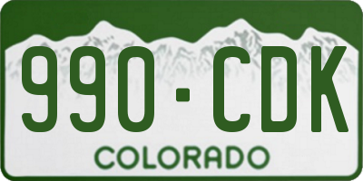 CO license plate 990CDK