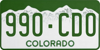 CO license plate 990CDO
