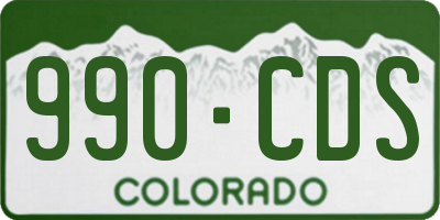 CO license plate 990CDS