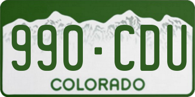 CO license plate 990CDU